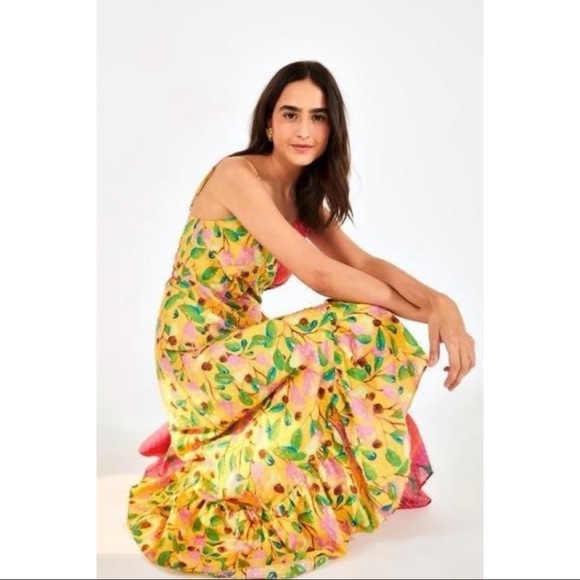 Farm Rio Garden Mix Maxi Wrap Floral Dress NWT - Picture 6 of 17